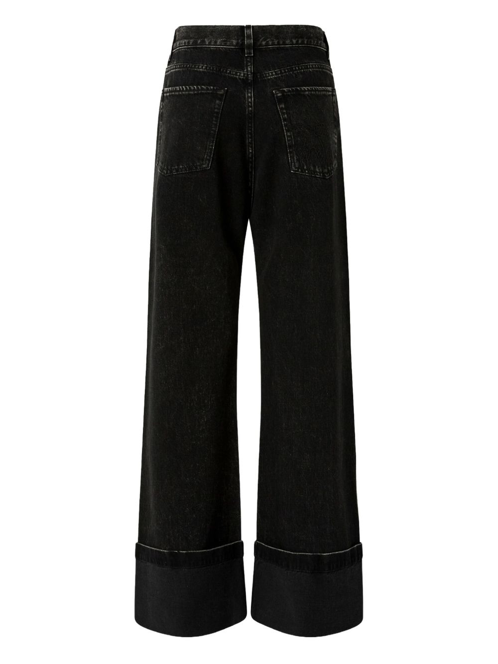 folded-hem jeans - 2
