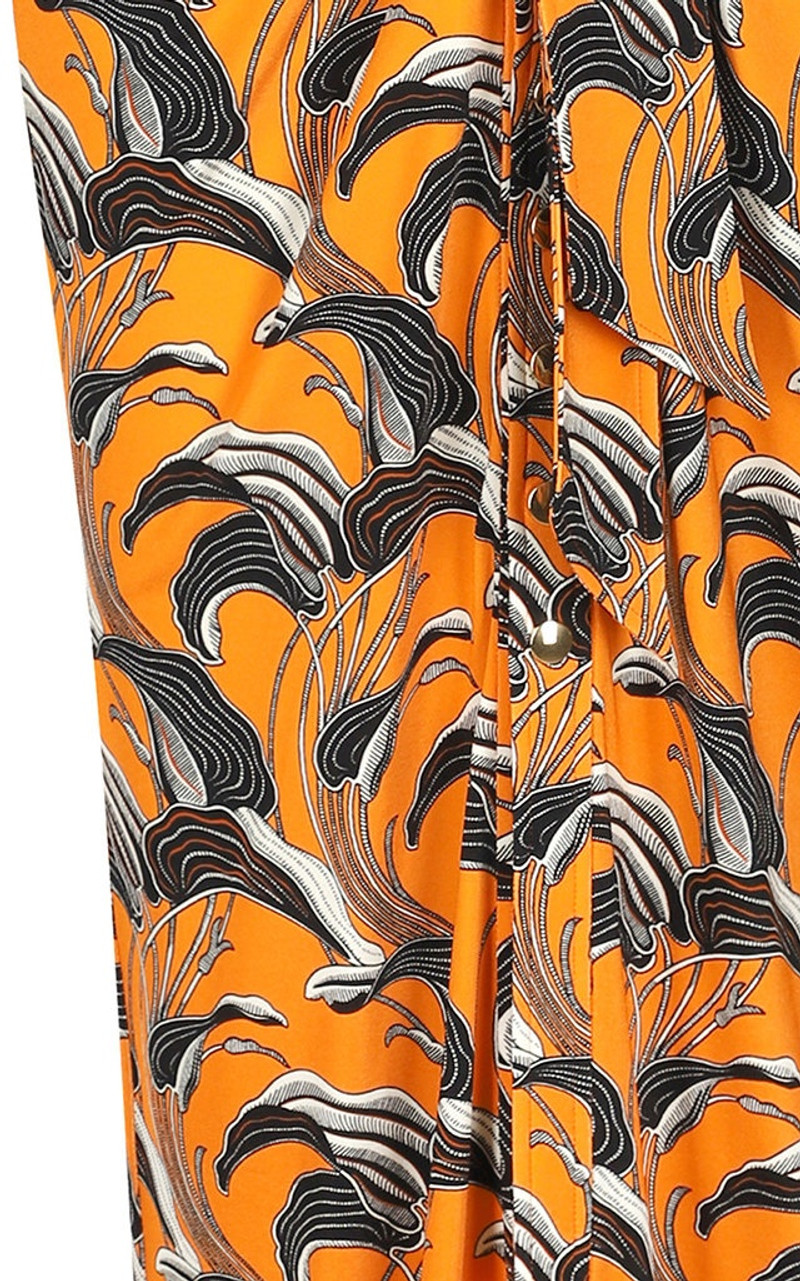 Knot-Detailed Jersey Maxi Skirt print 6