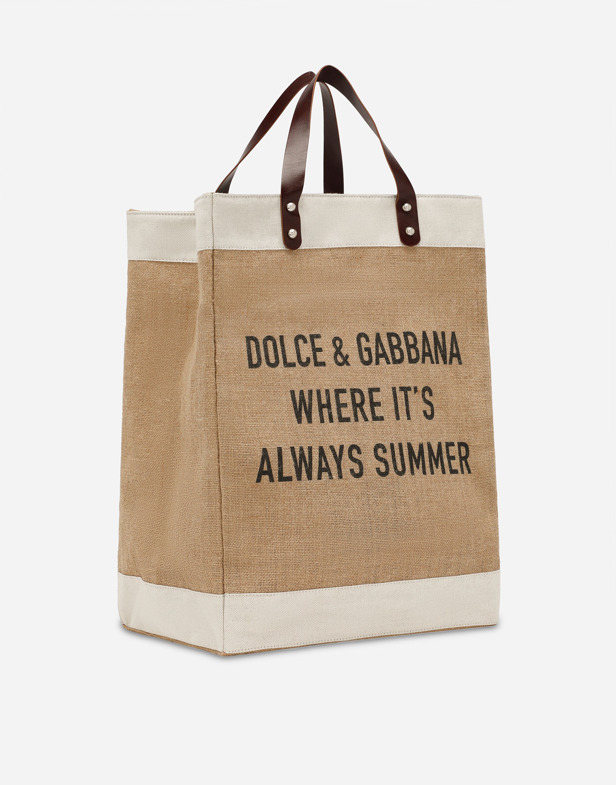Printed jute shopper - 3