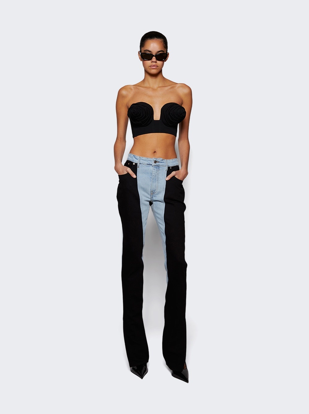 Bi-color Skinny Jeans Tokyo Blue And Black - 2