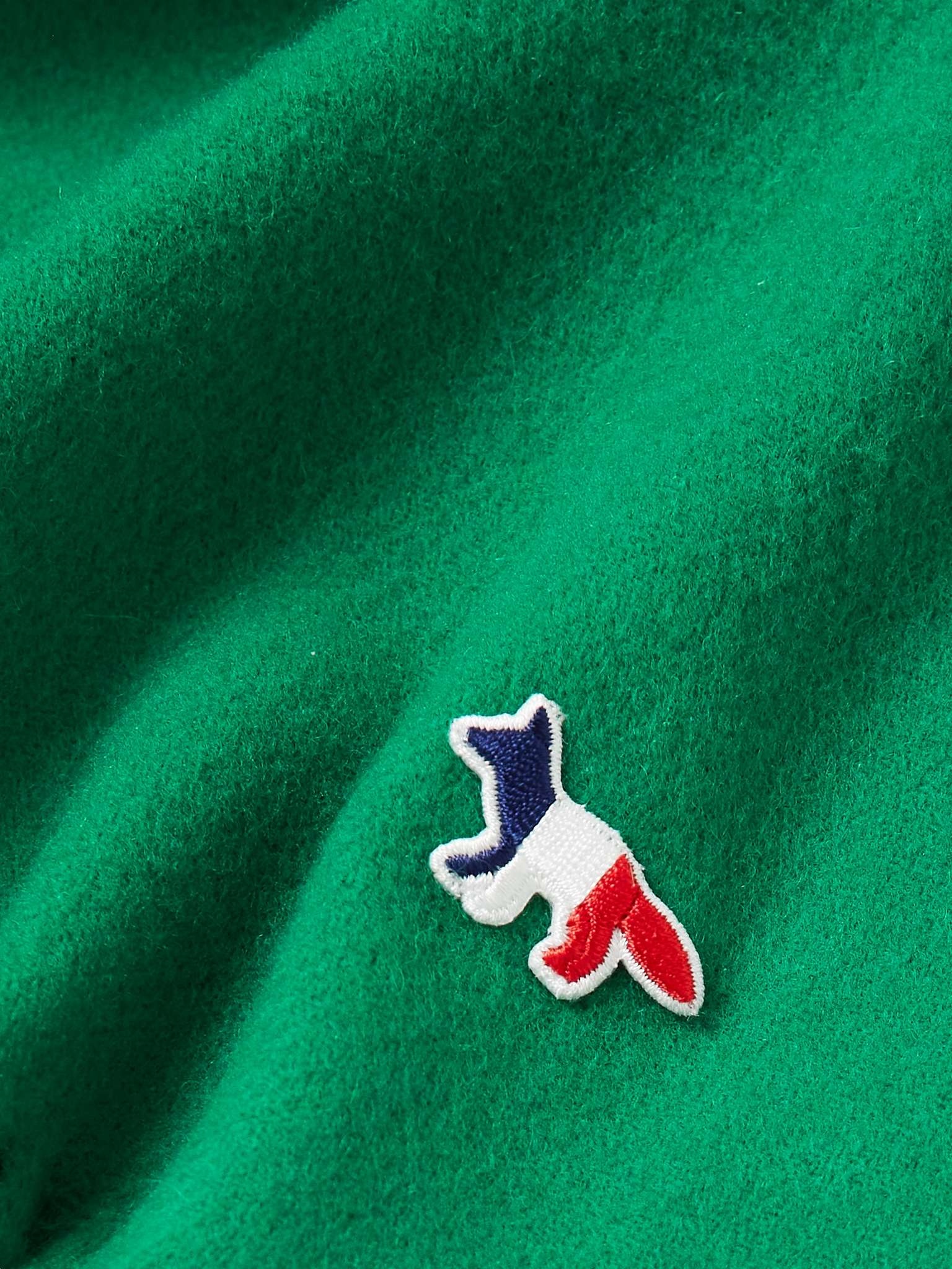 Logo-Appliquéd Fringed Virgin Wool Scarf - 3