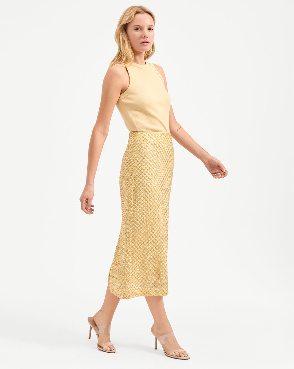 ALLORA BEADED MIDI SKIRT - 4