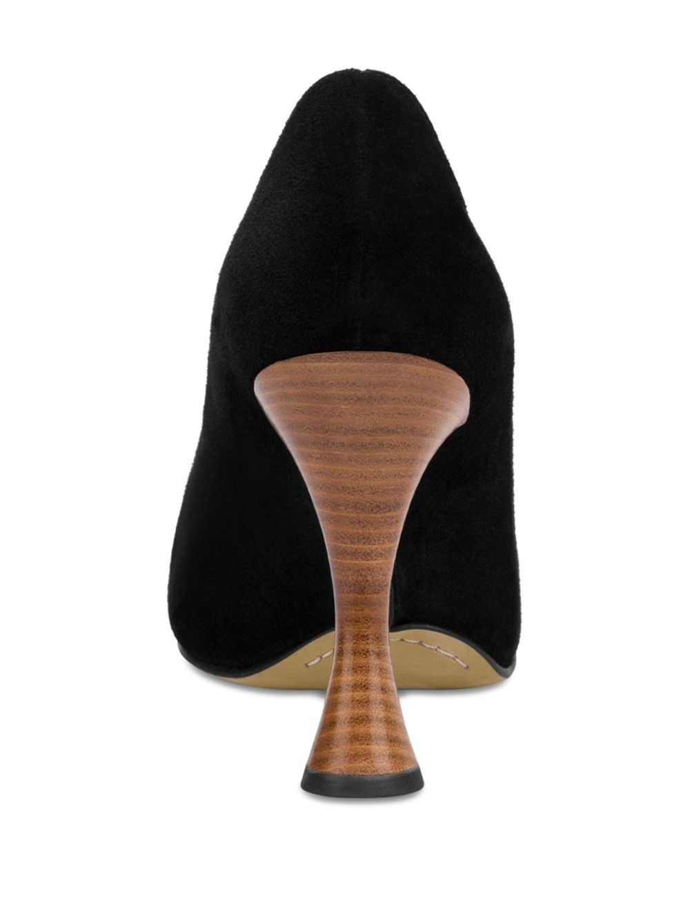 suede wooden-heel pumps - 3