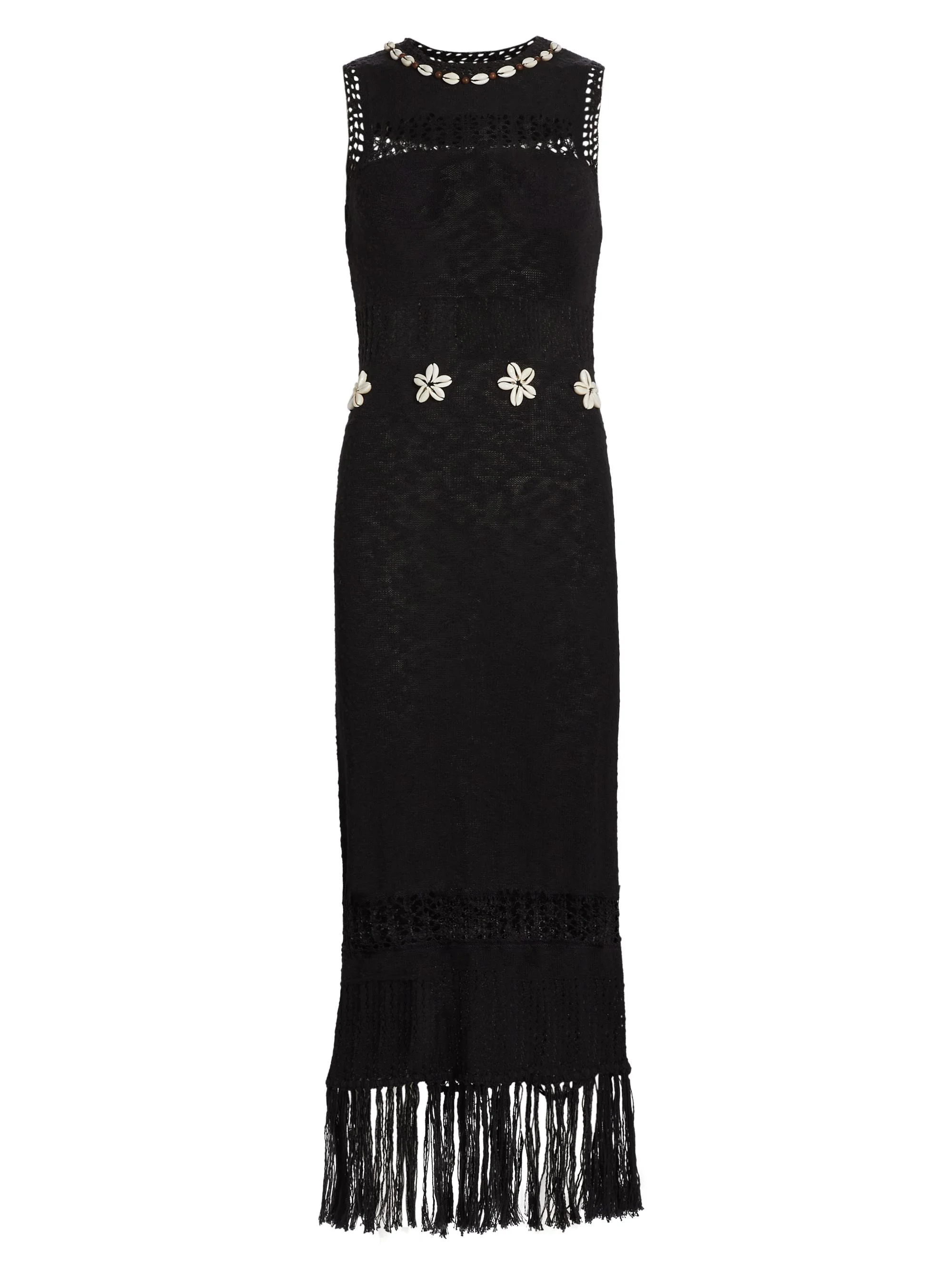 Women's Kiana Stretch-Cotton Knit Midi-Dress - Black - 1