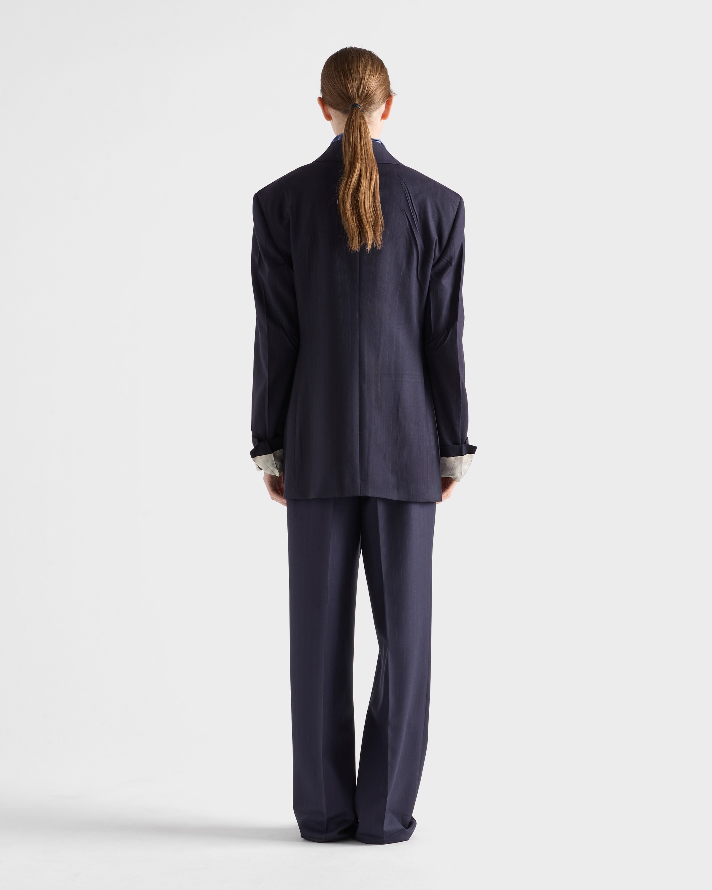 Wool pinstripe pants - 5