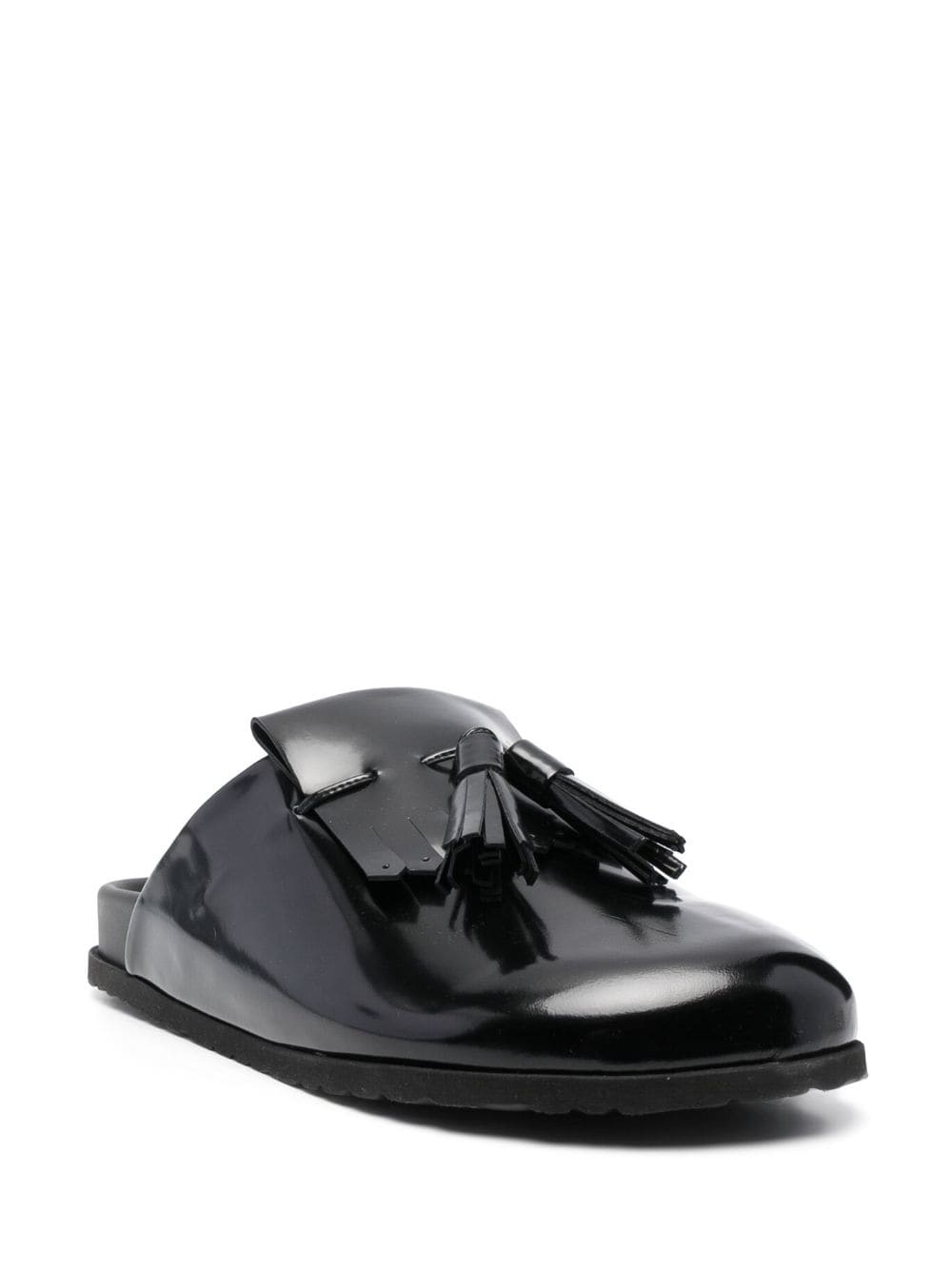 tassel-detail leather slippers - 1