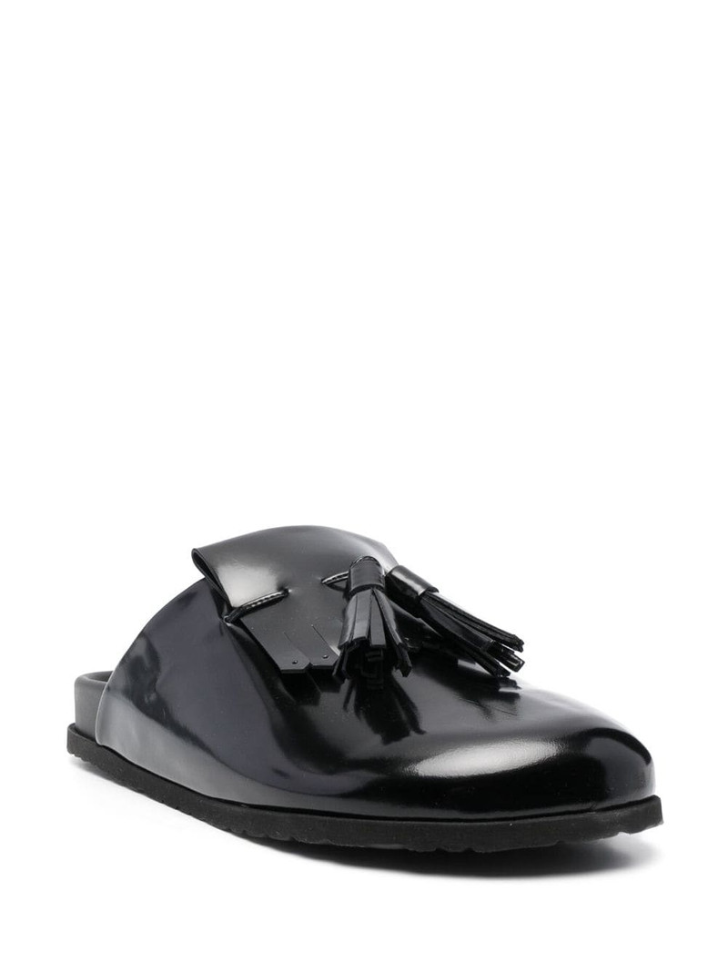 tassel-detail leather slippers 1