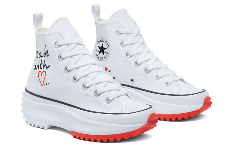 (WMNS) Converse Run Star Hike High 'Made With Love - White' 571874C - 3