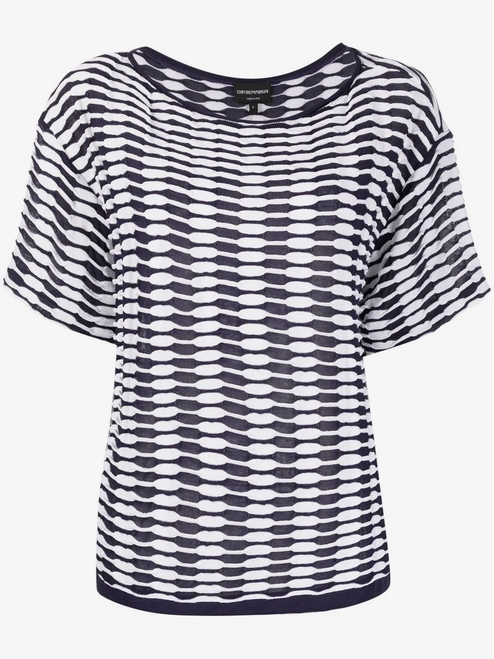 textured-knit T-shirt - 1