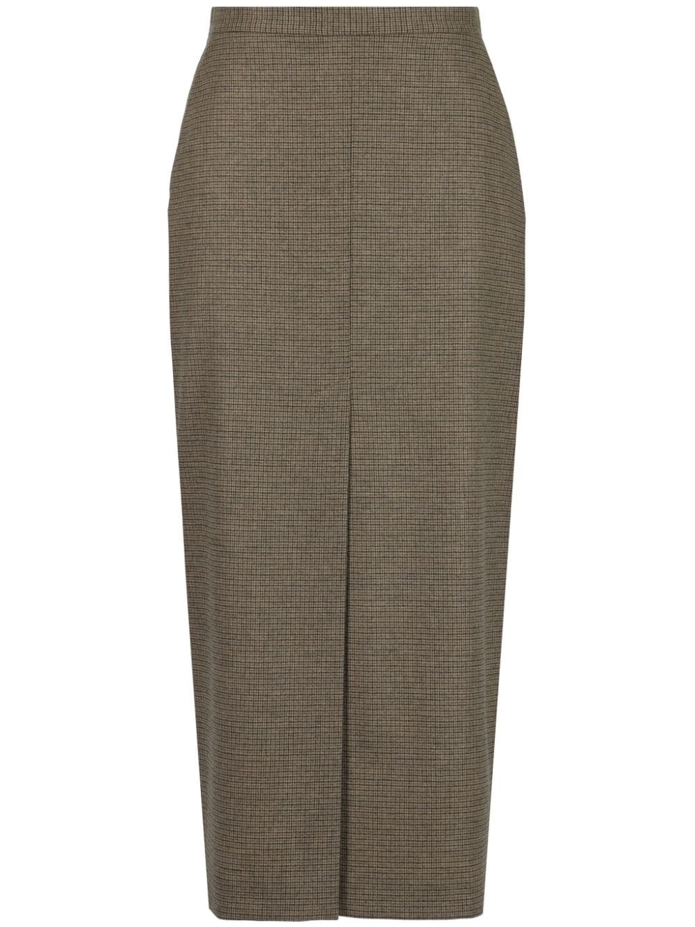 checked pencil skirt - 1