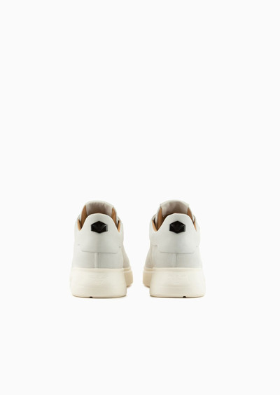 EMPORIO ARMANI Nubuck sneakers with knurled soles outlook