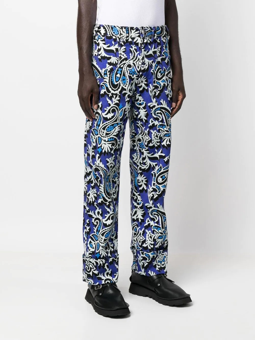 floral-print straight-leg trousers - 3