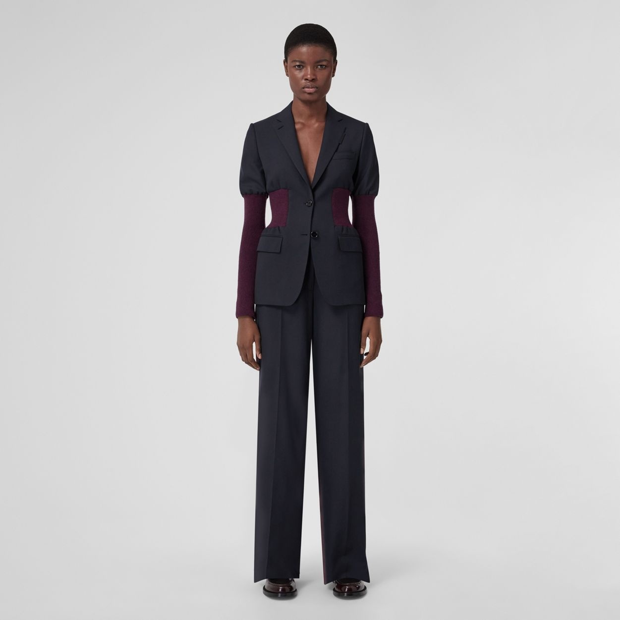 Panel Detail Wool Tailored Jacket - 2