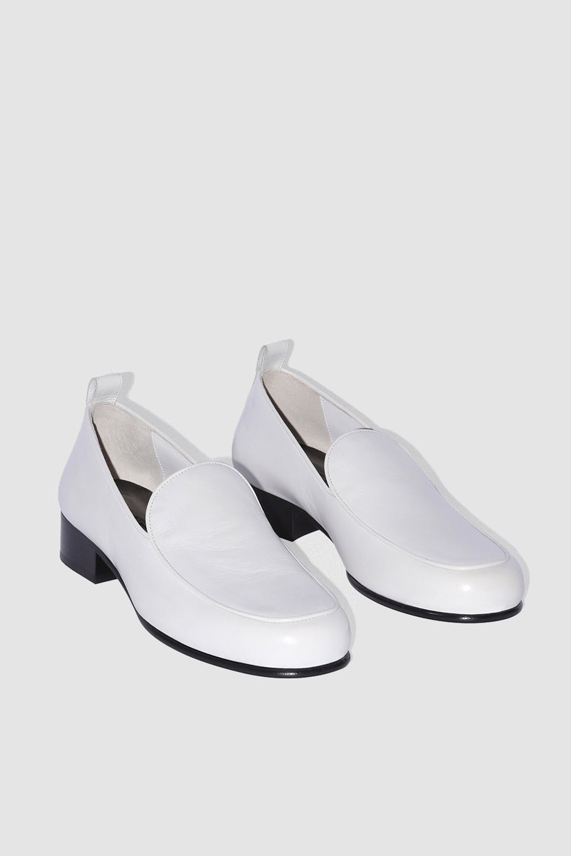 BY FAR Alfred Burrata Creased Calf Leather Loafer outlook
