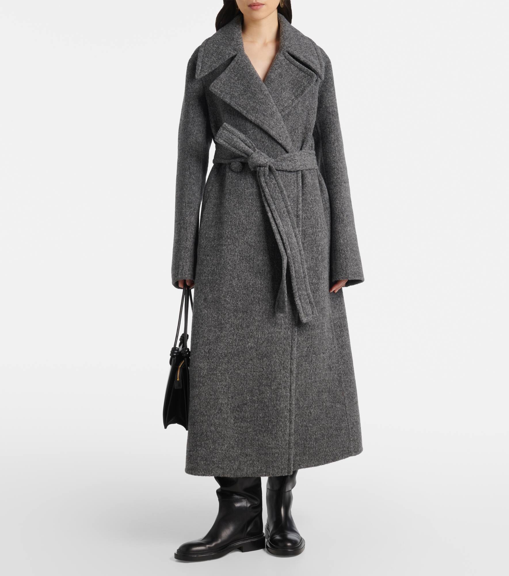 Wool-blend wrap coat - 7