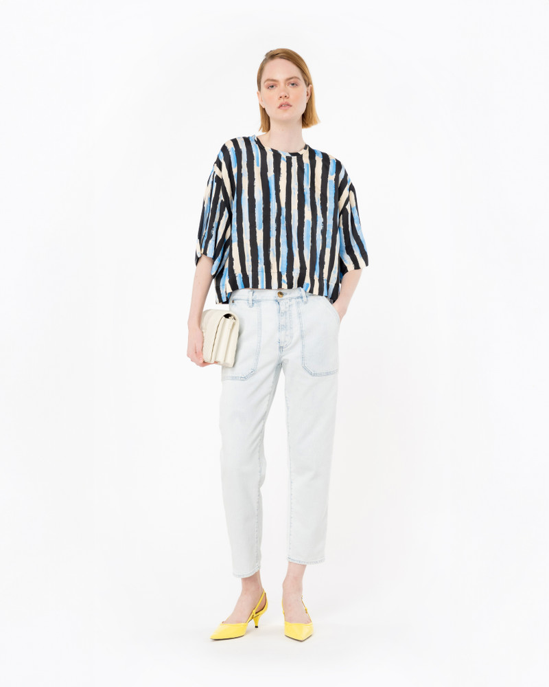 PINKO LIGHT-COLOURED CHINO-STYLE JEANS outlook