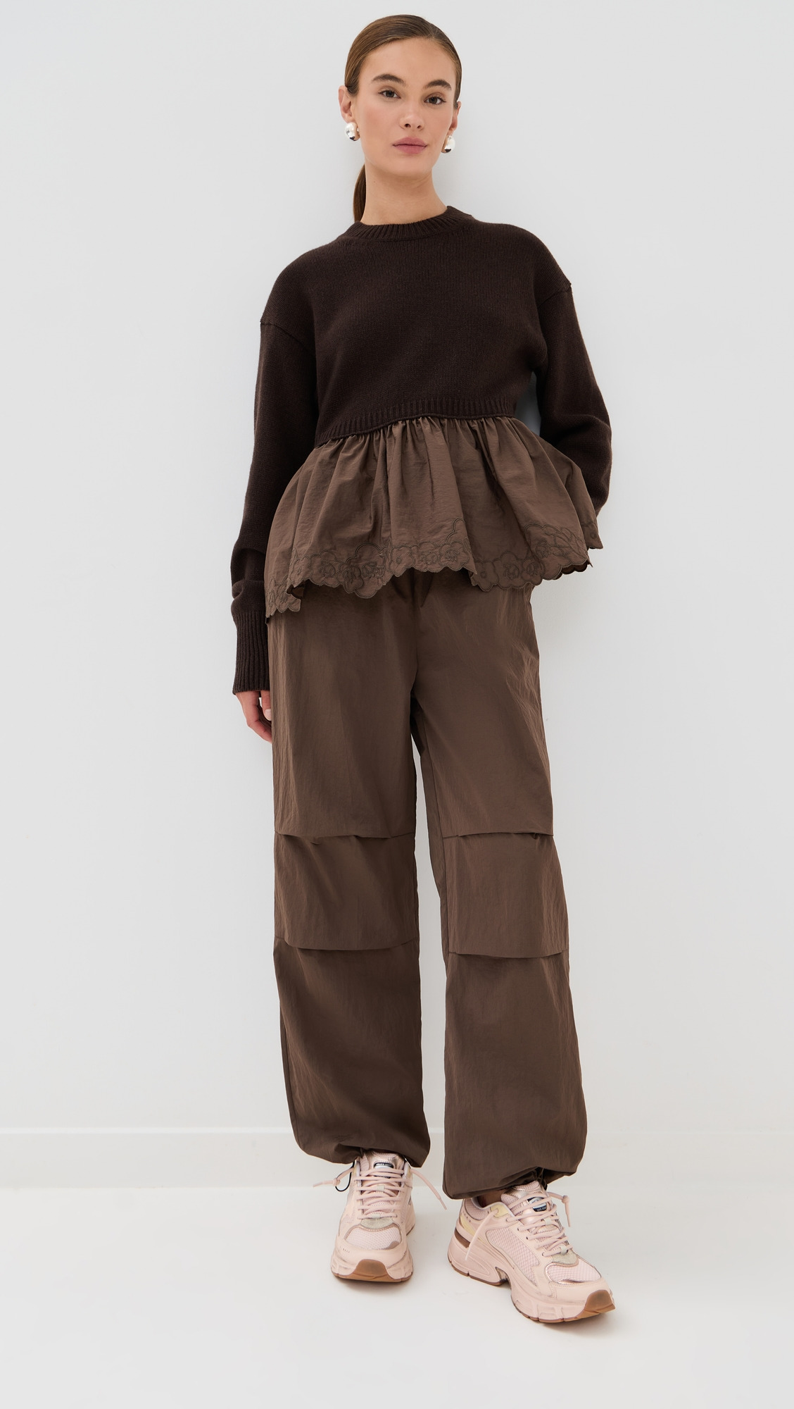 Brooks Joggers Recycled Taffeta Brown - 2
