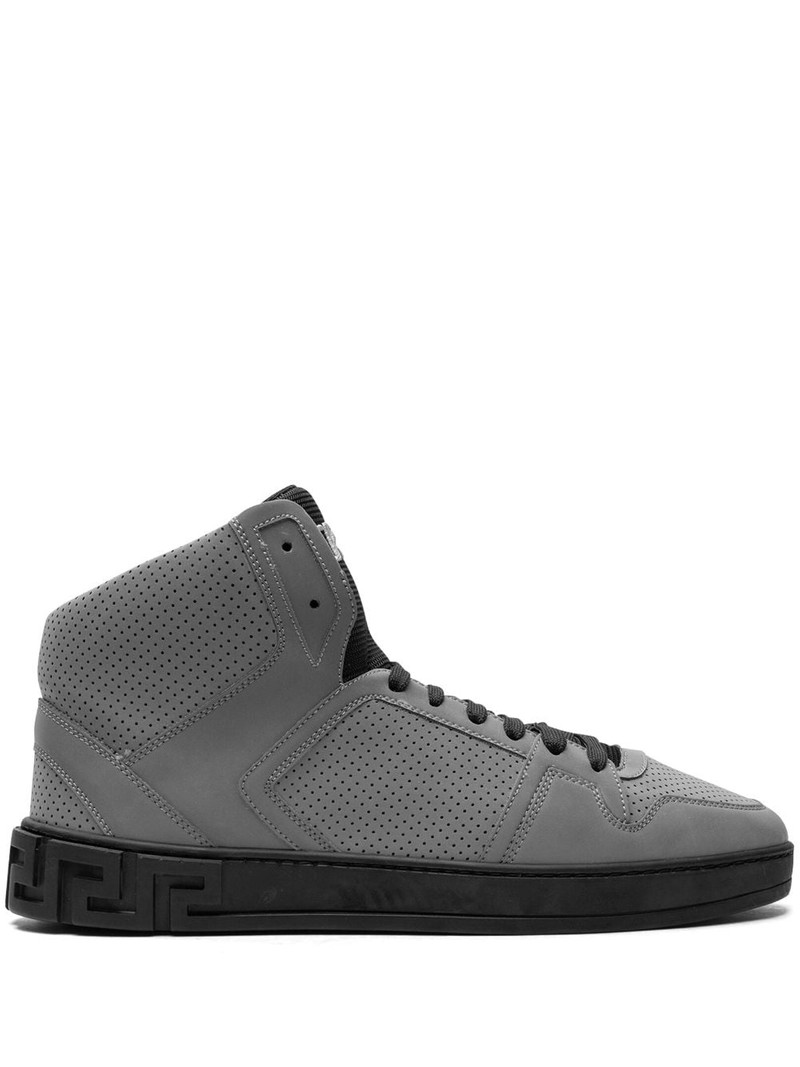 Greca-embossed high-top sneakers 1