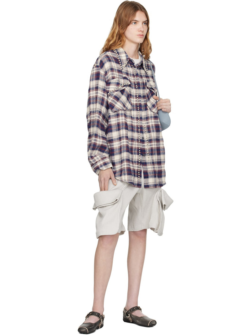 OPEN YY Gray Rolled Waist Sweat Cargo Shorts outlook