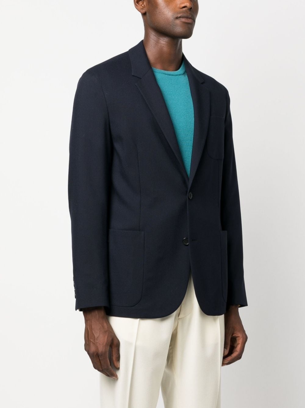 notched tailored blazer - 3