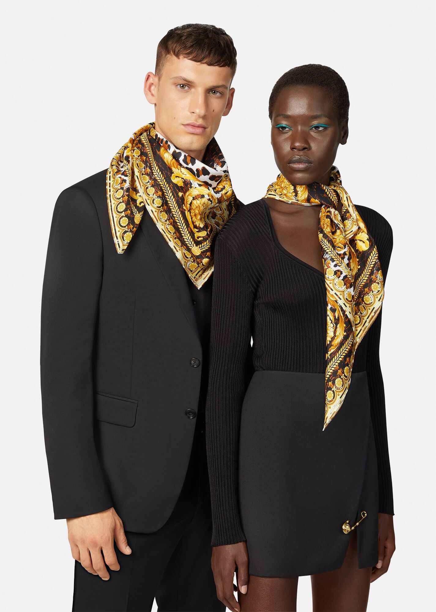 Wild Barocco Print Silk Foulard - 2