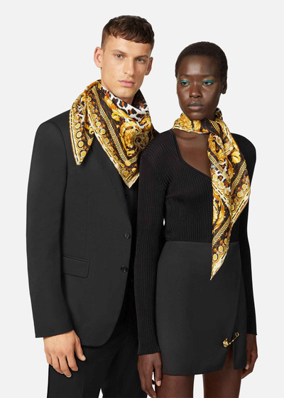 VERSACE Wild Barocco Print Silk Foulard outlook