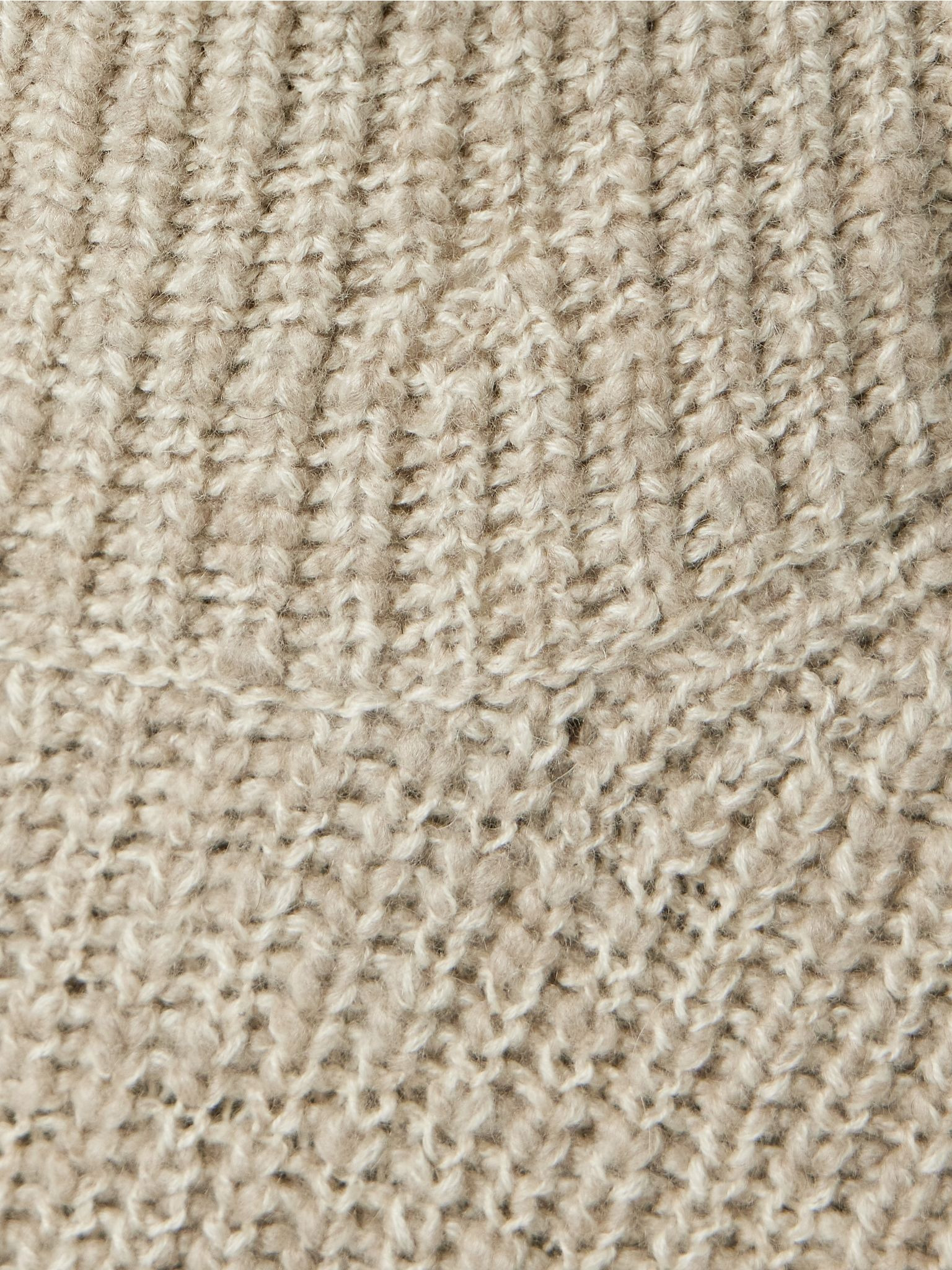 Ribbed cashmere turtleneck sweater Light gray - 5