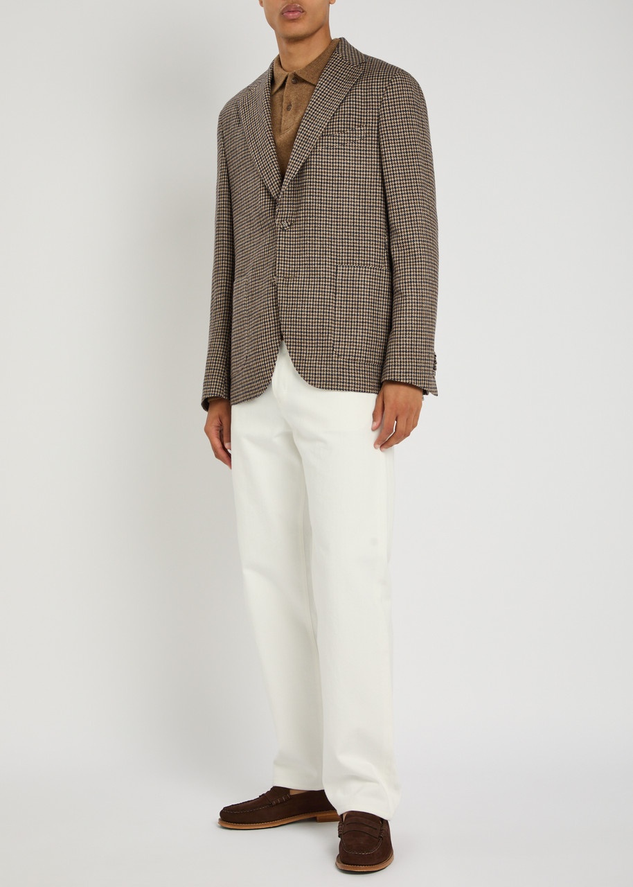 Officine Générale Houndstooth Wool-blend Blazer - 4