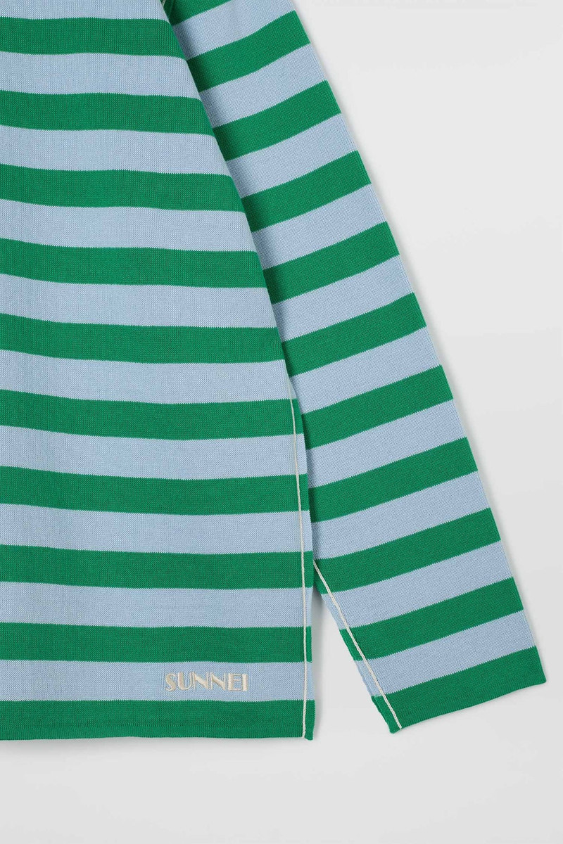 MAGLIA UNITA LONGSLEEVE SHIRT / anthracite & green stripes 5