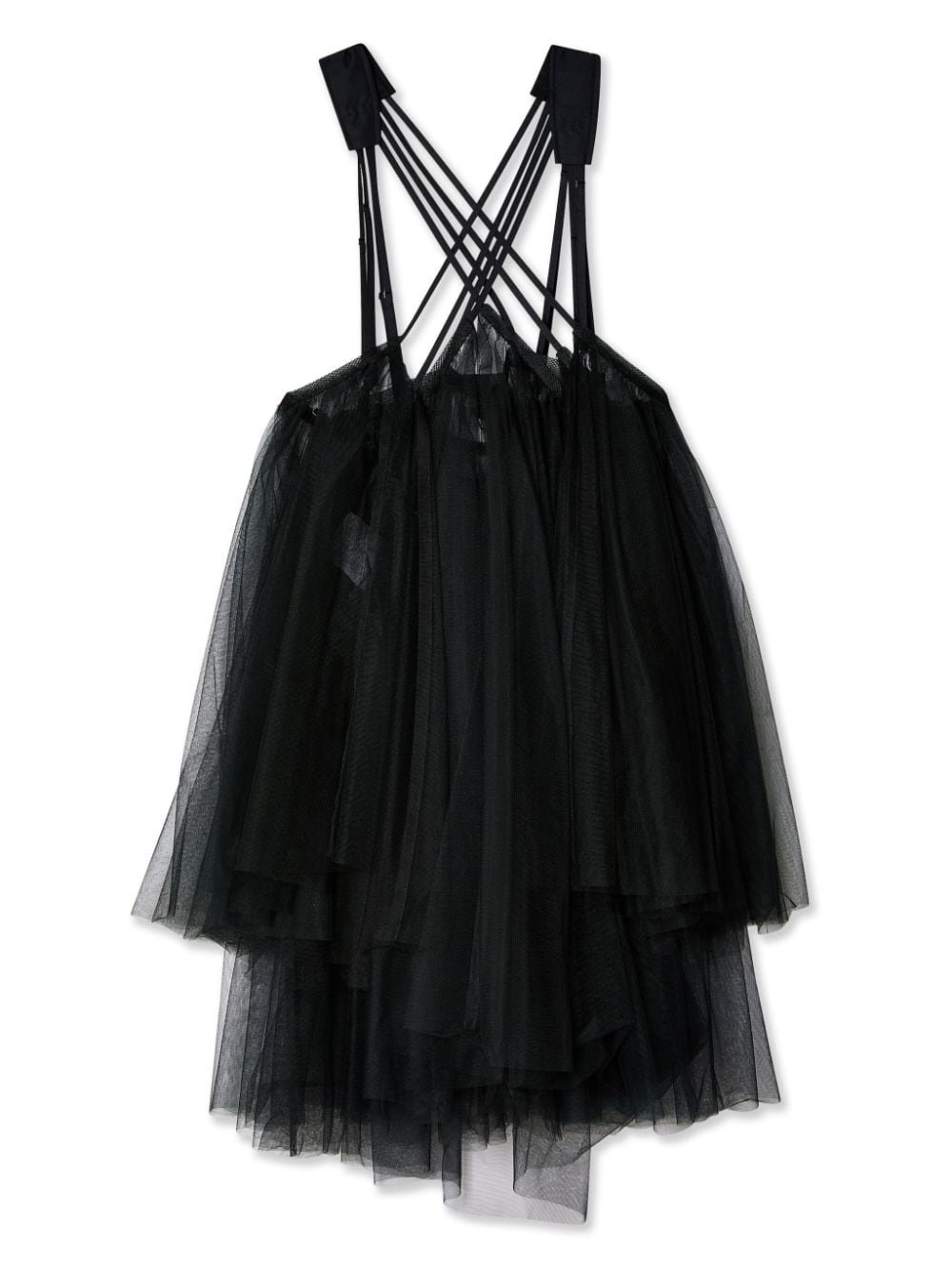 harness-fastened tulle skirt - 2