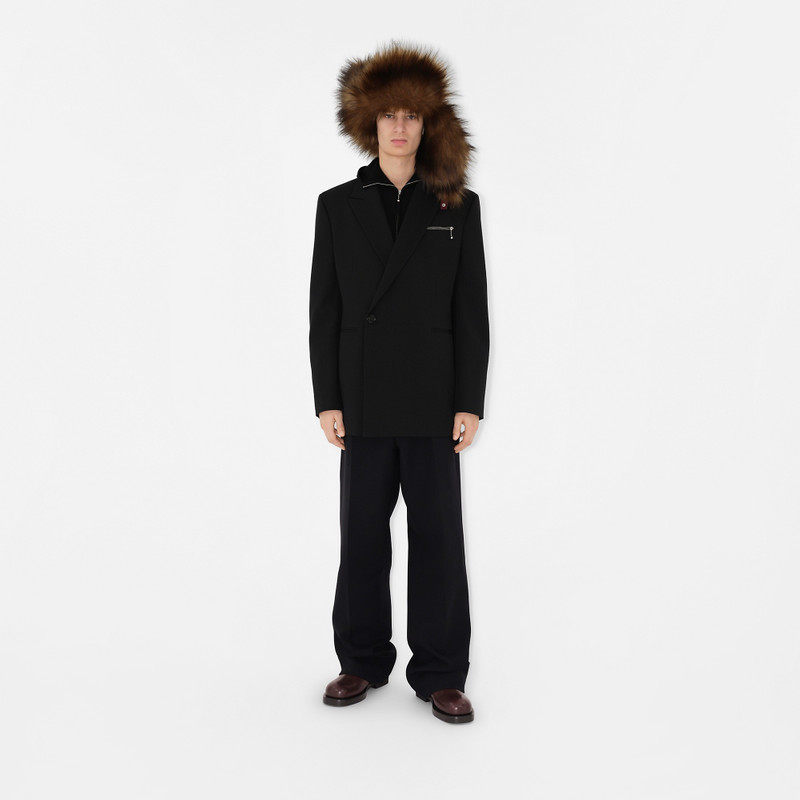 Faux Fur and Nylon Trapper Hat 3