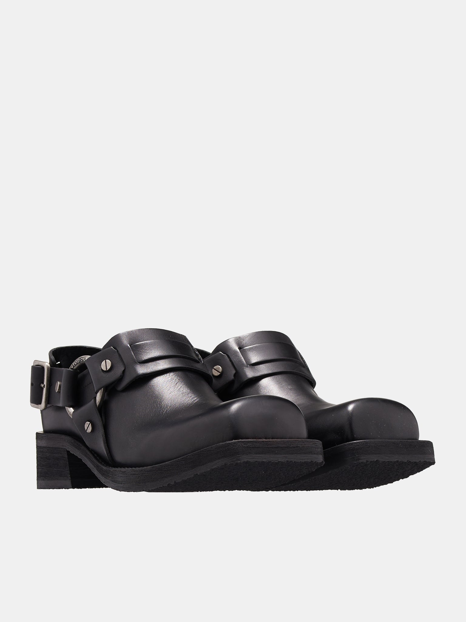 Leather Buckle Mule - 2