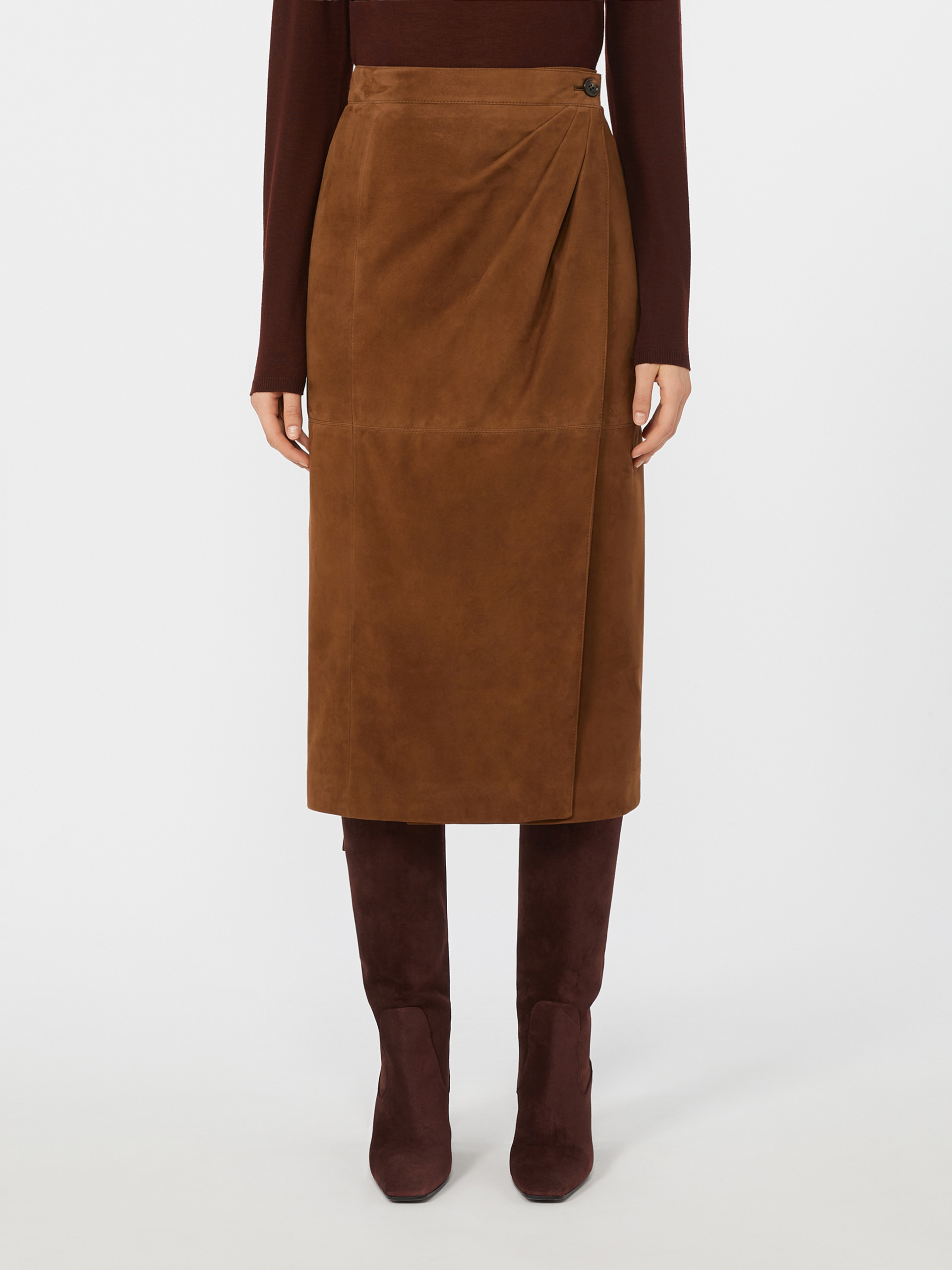 JEREZ Suede pencil skirt - 3