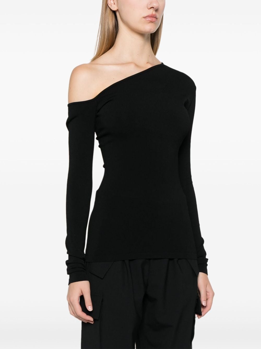 asymmetric-neck top - 3