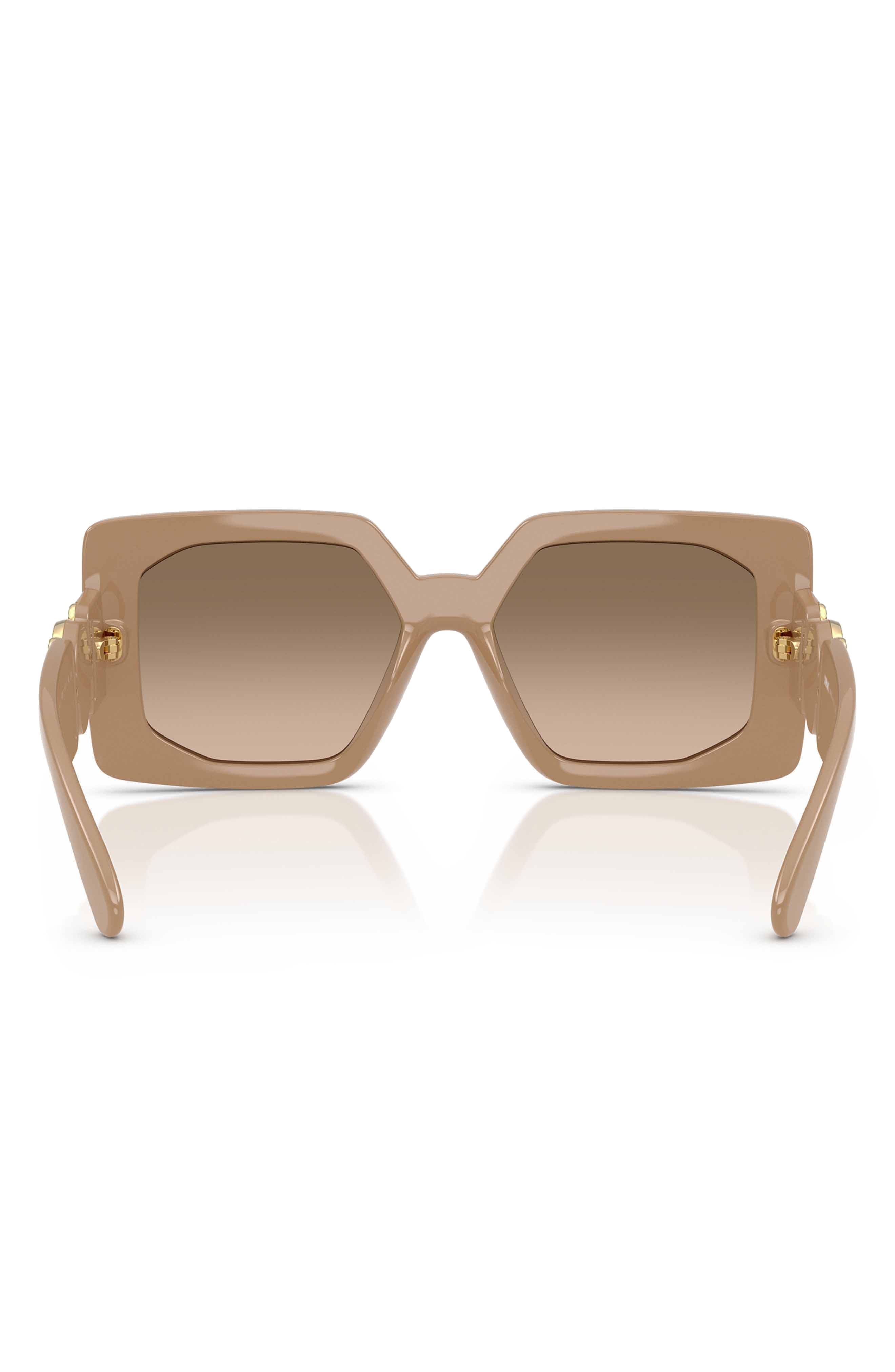 Versace 55mm Square Sunglasses in Beige at Nordstrom - 4