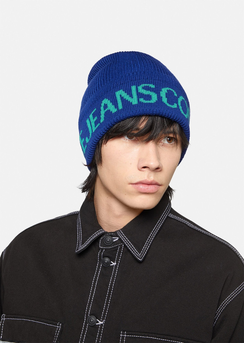VERSACE JEANS COUTURE Logo Wool Blend Cap outlook