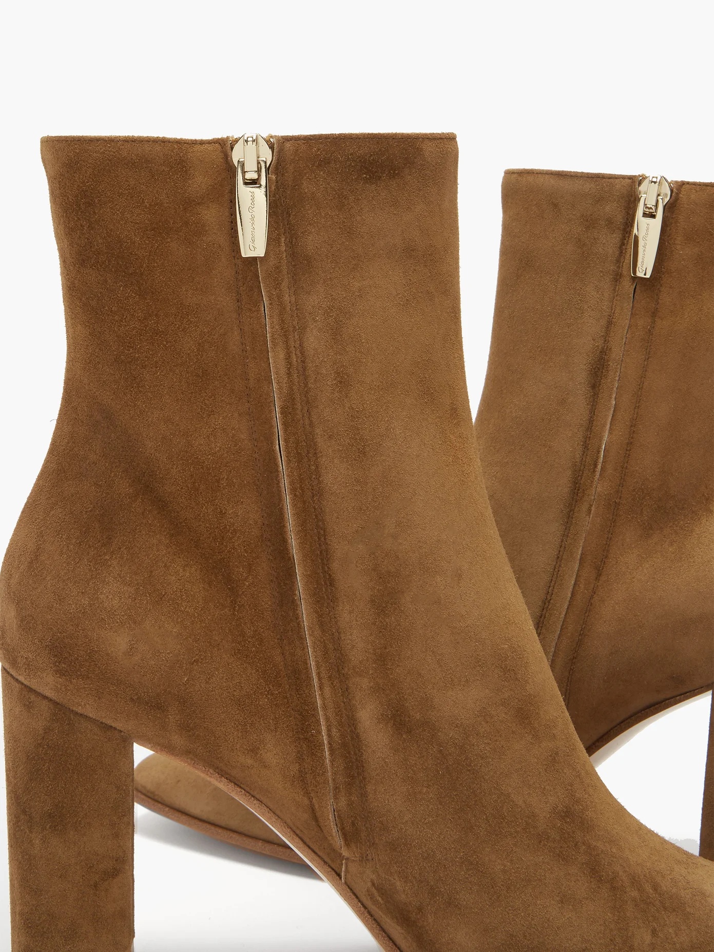 Square-toe 85 suede ankle boots - 6