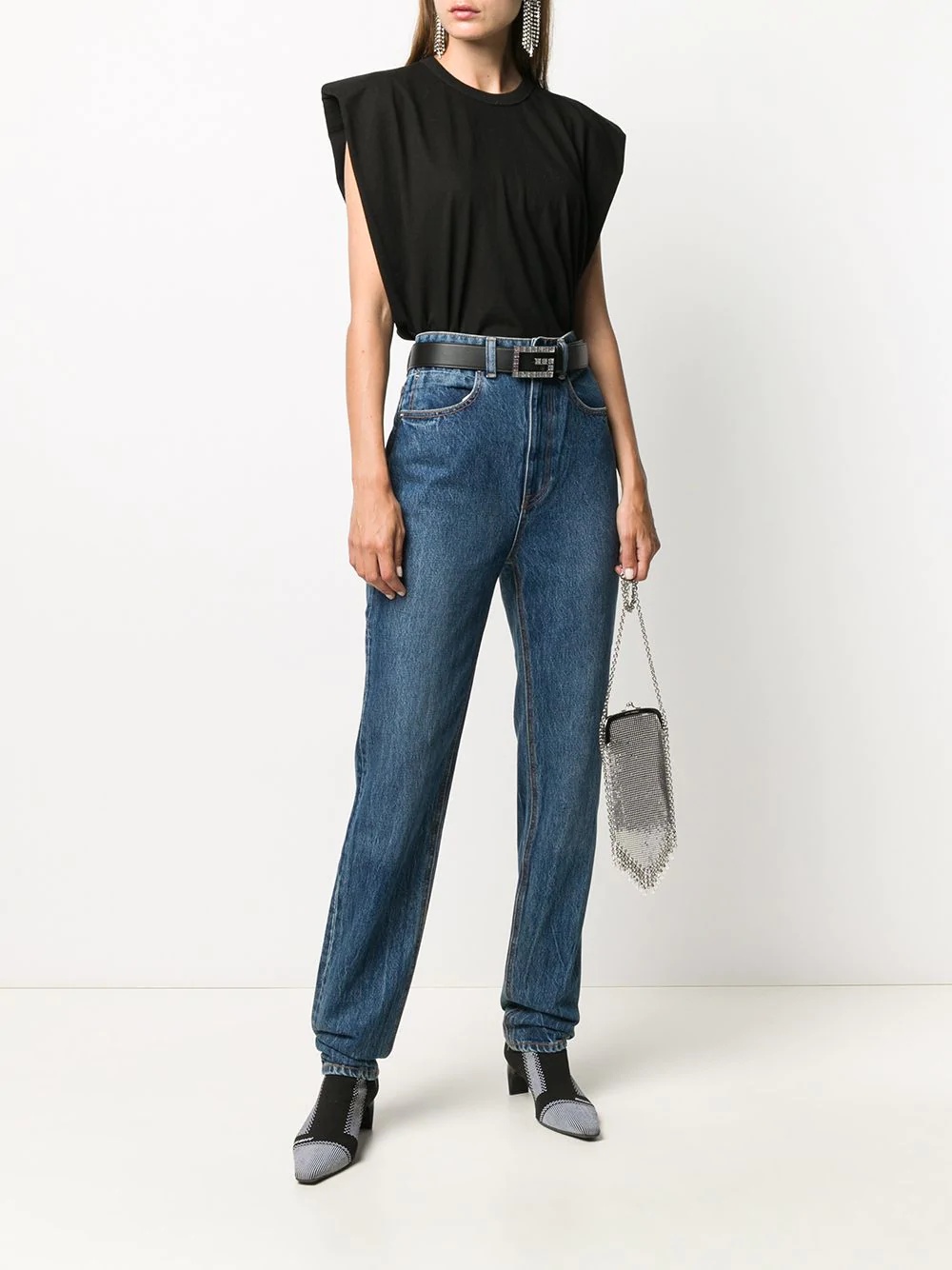 high-waisted slim fit jeans - 2