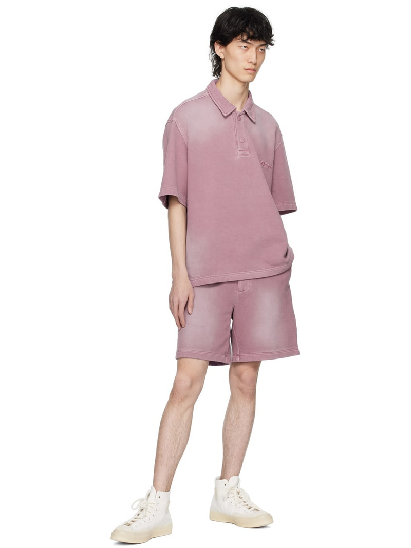 SOLID HOMME Purple Garment-Dyed Polo outlook