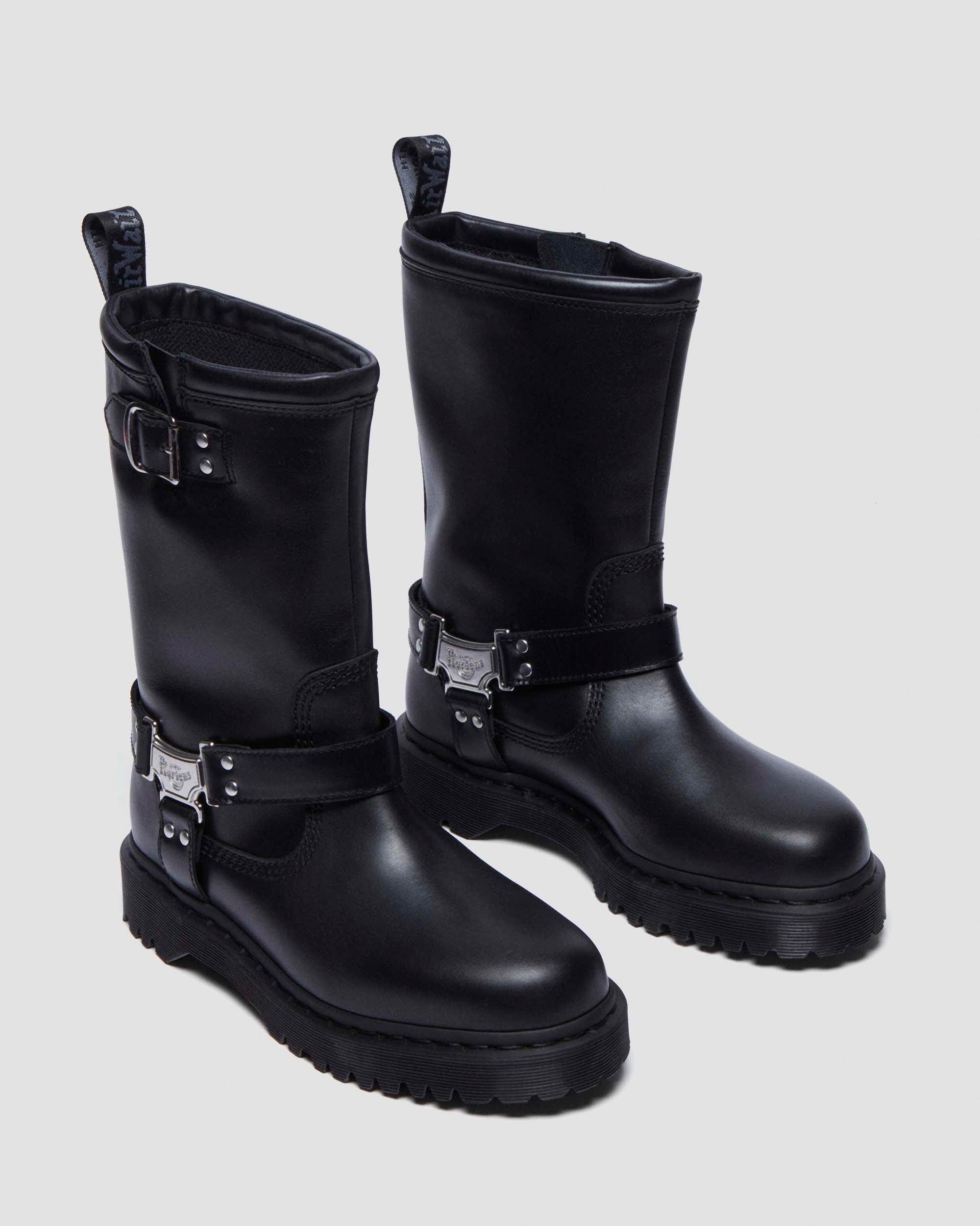 Anistone Hi Leather Biker Boots - 9