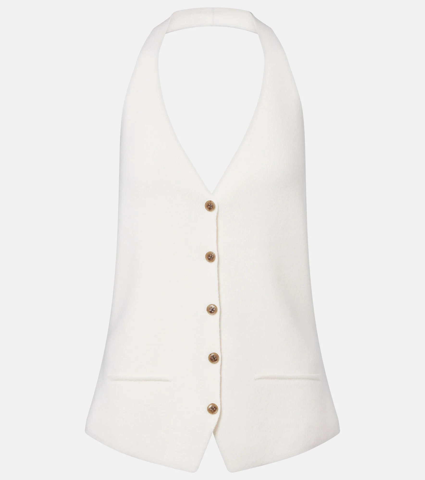 Immy halterneck cashmere sweater vest - 1