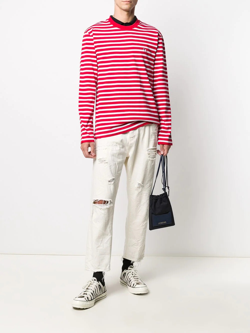 horizontal stripe sweatshirt - 2