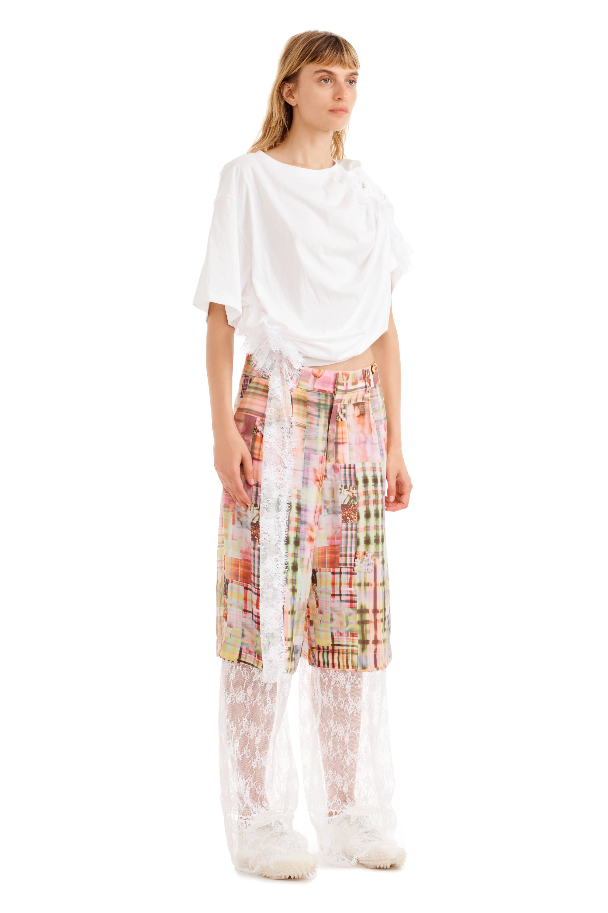 WHITE LACE EVA TEE - 7