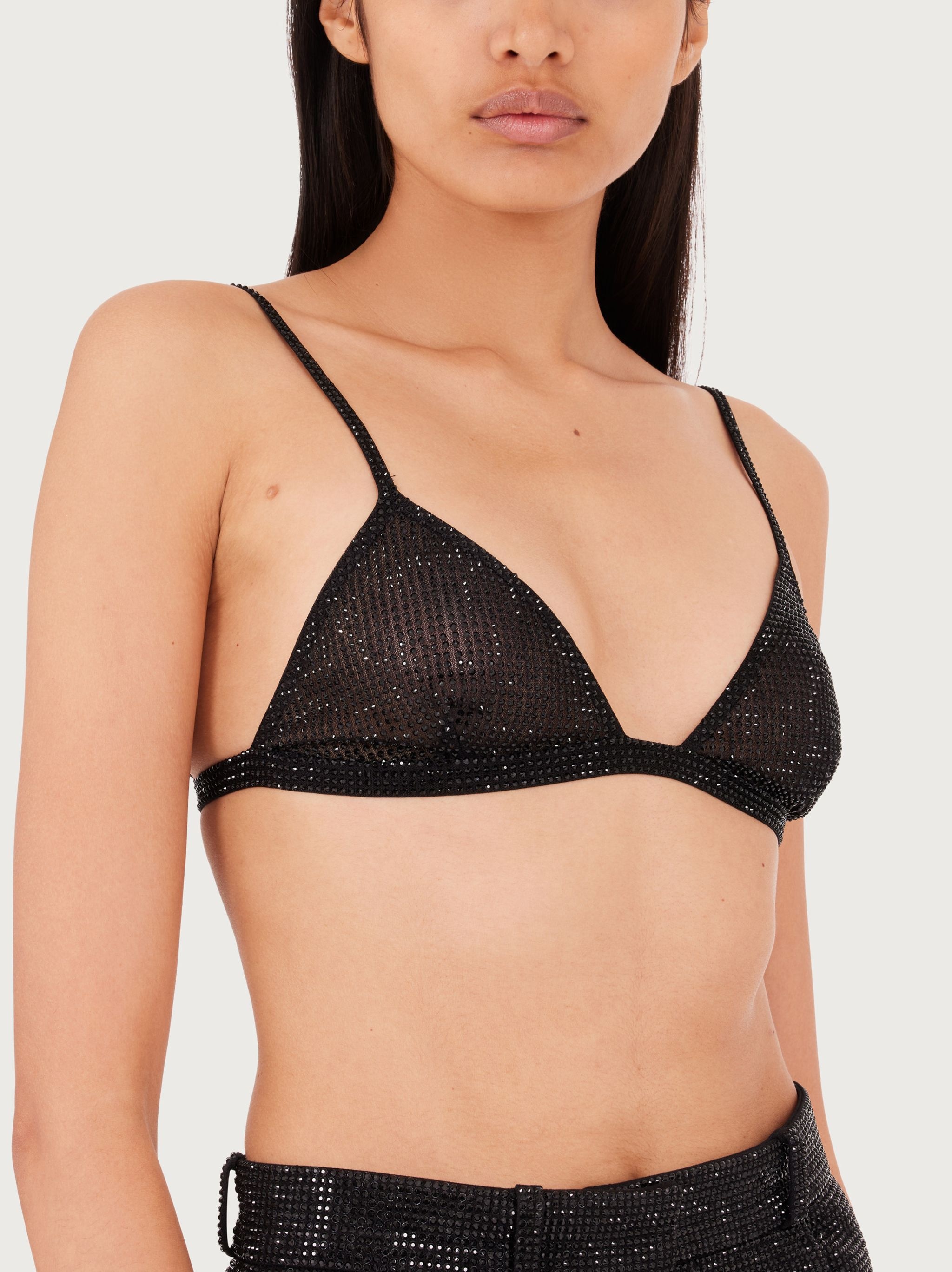 Silk crystal embellished bra - 4