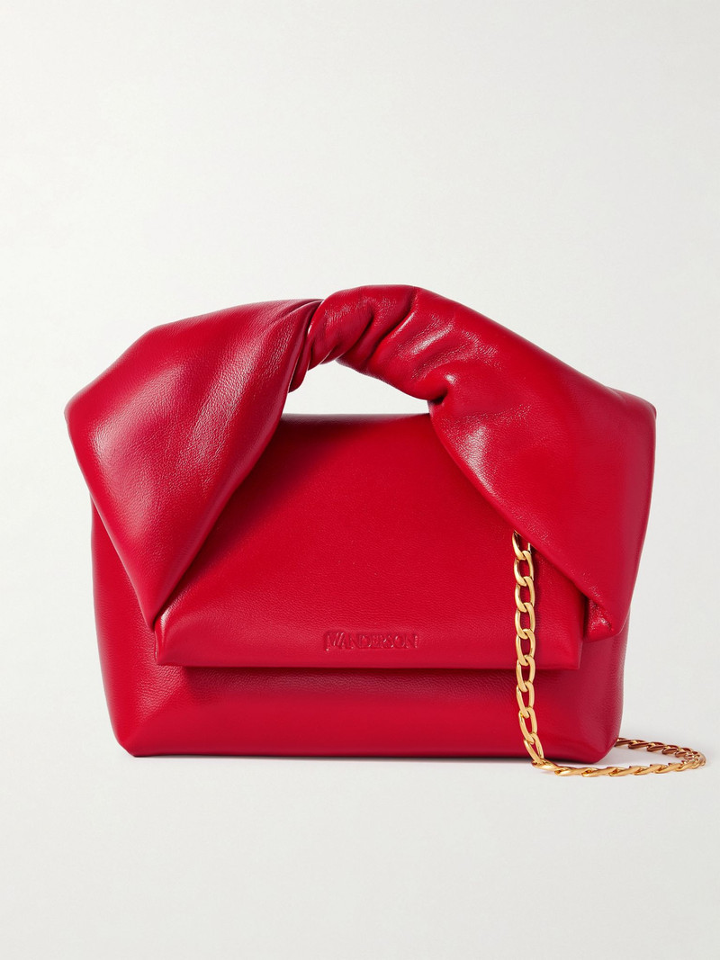 Twister small leather tote Red 1