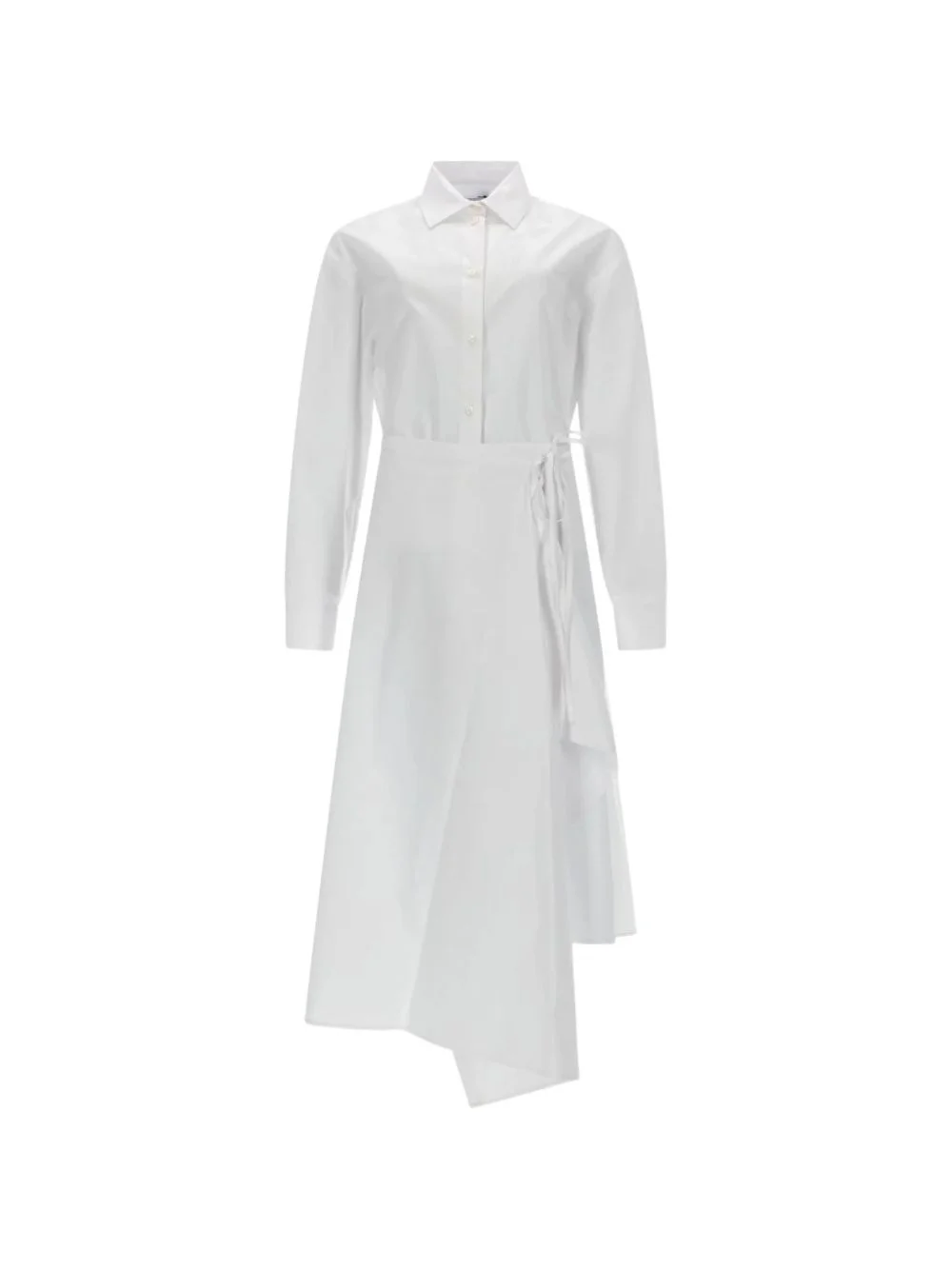 asymmetric-hem wrap-style dress - 1