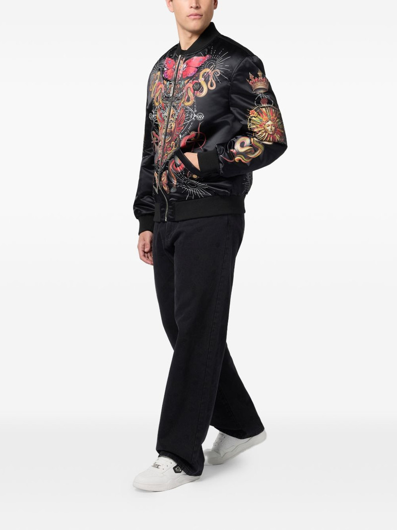 PHILIPP PLEIN skull-print bomber jacket outlook
