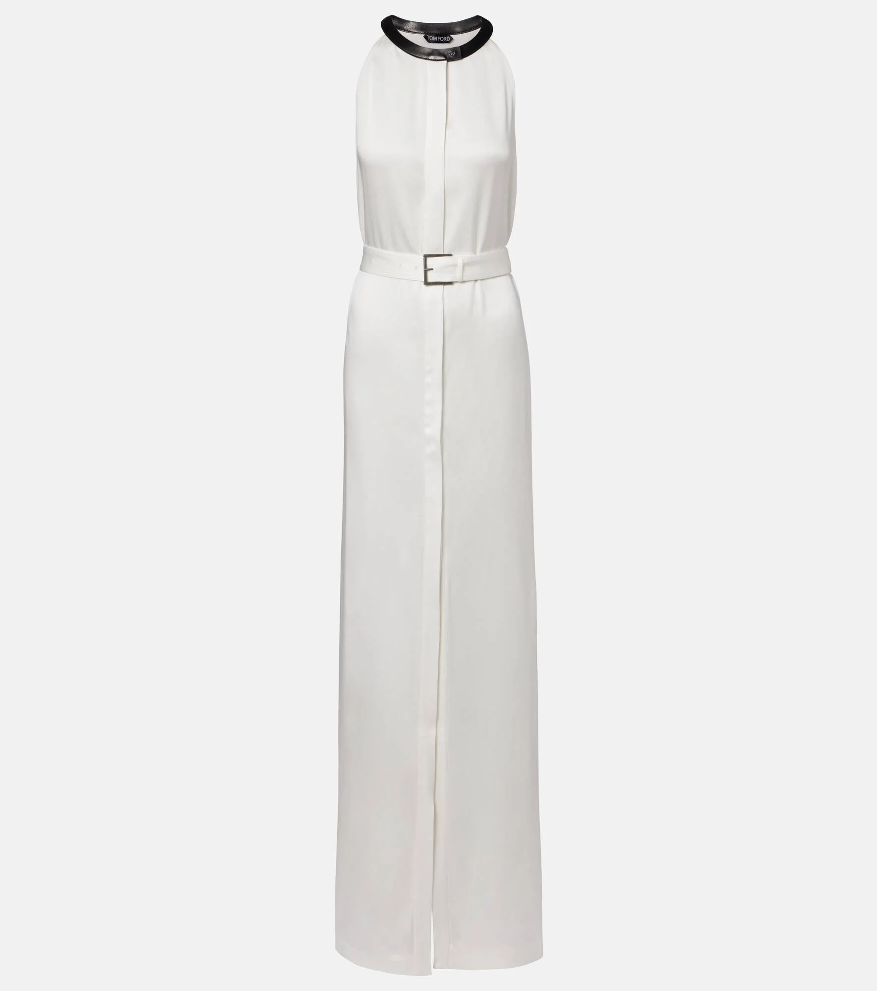 Crêpe satin maxi dress - 1