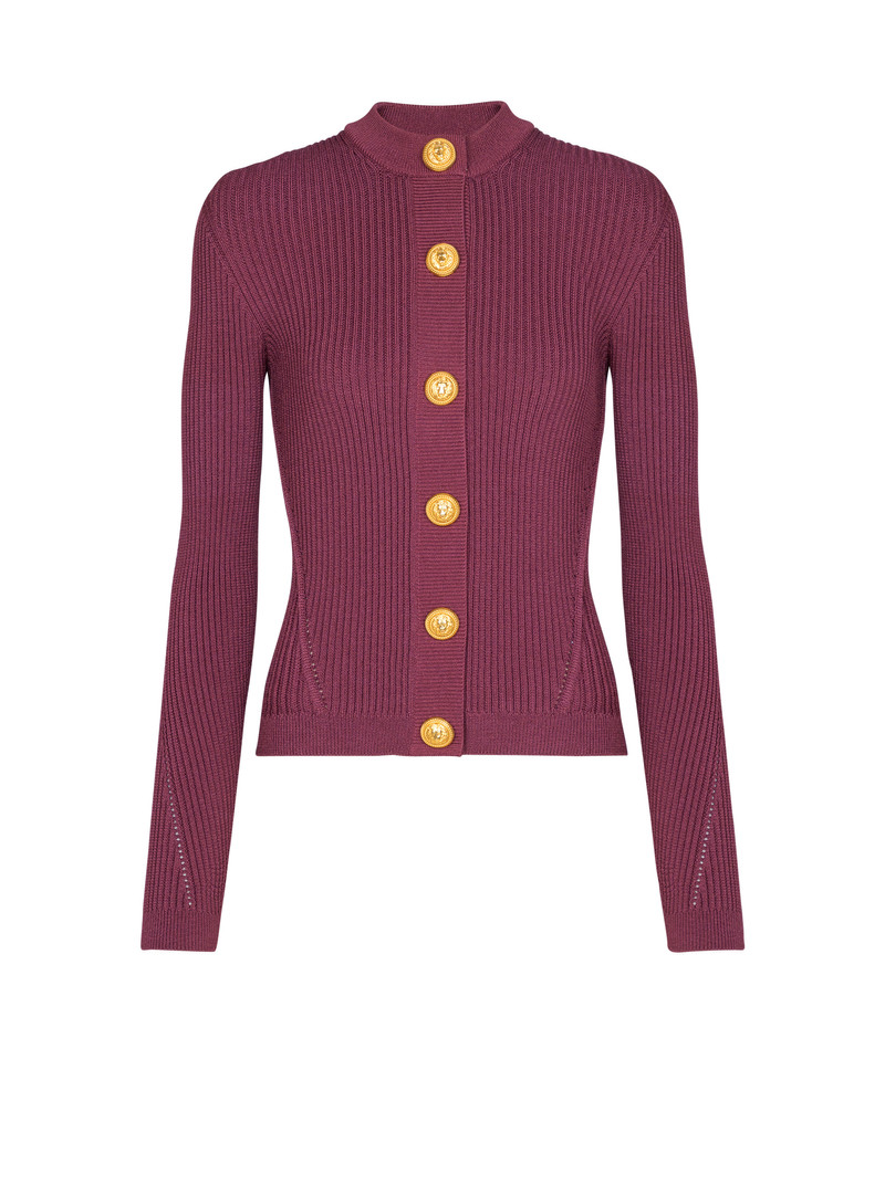 Fine knit cardigan with buttons 1