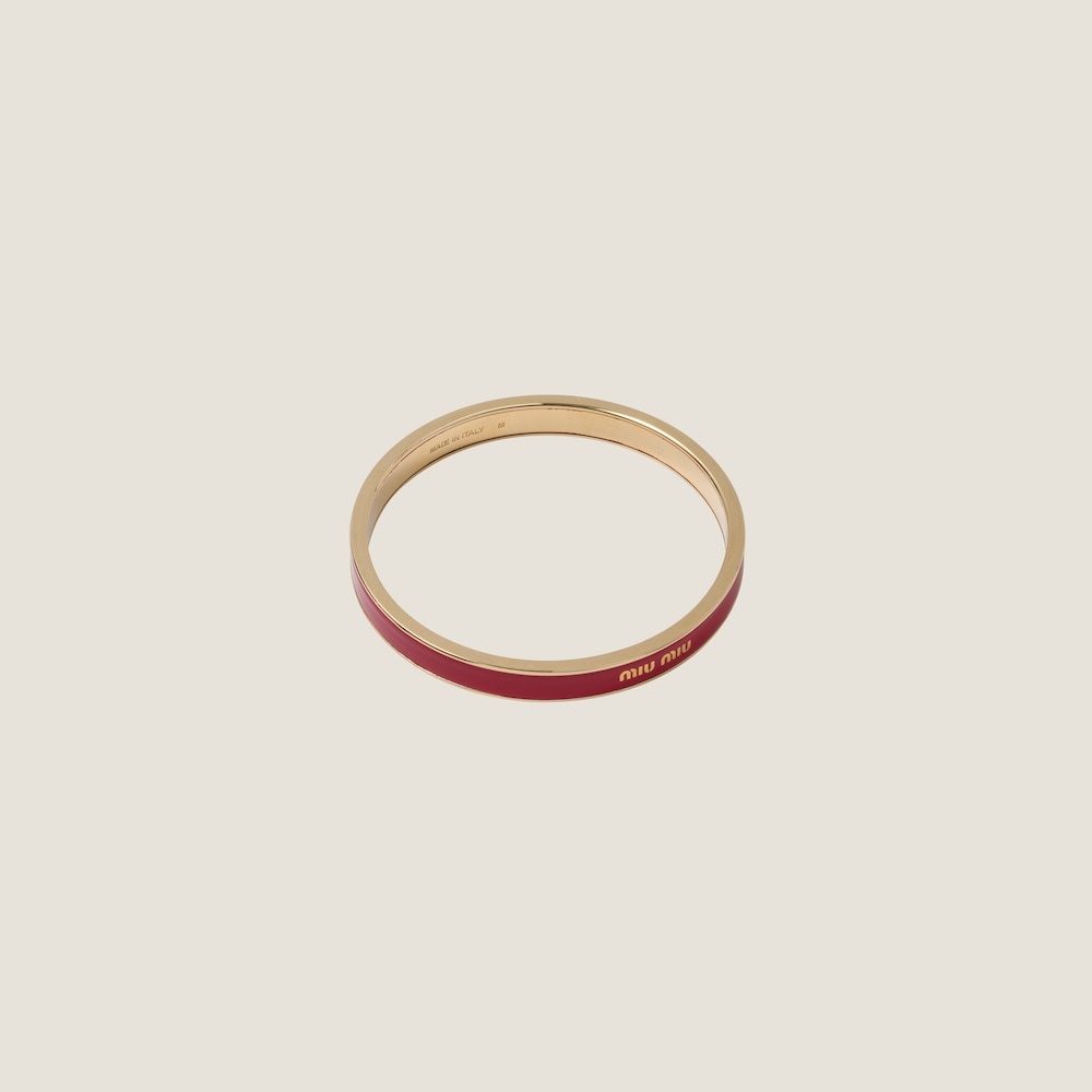Enameled metal bangle bracelet - 3